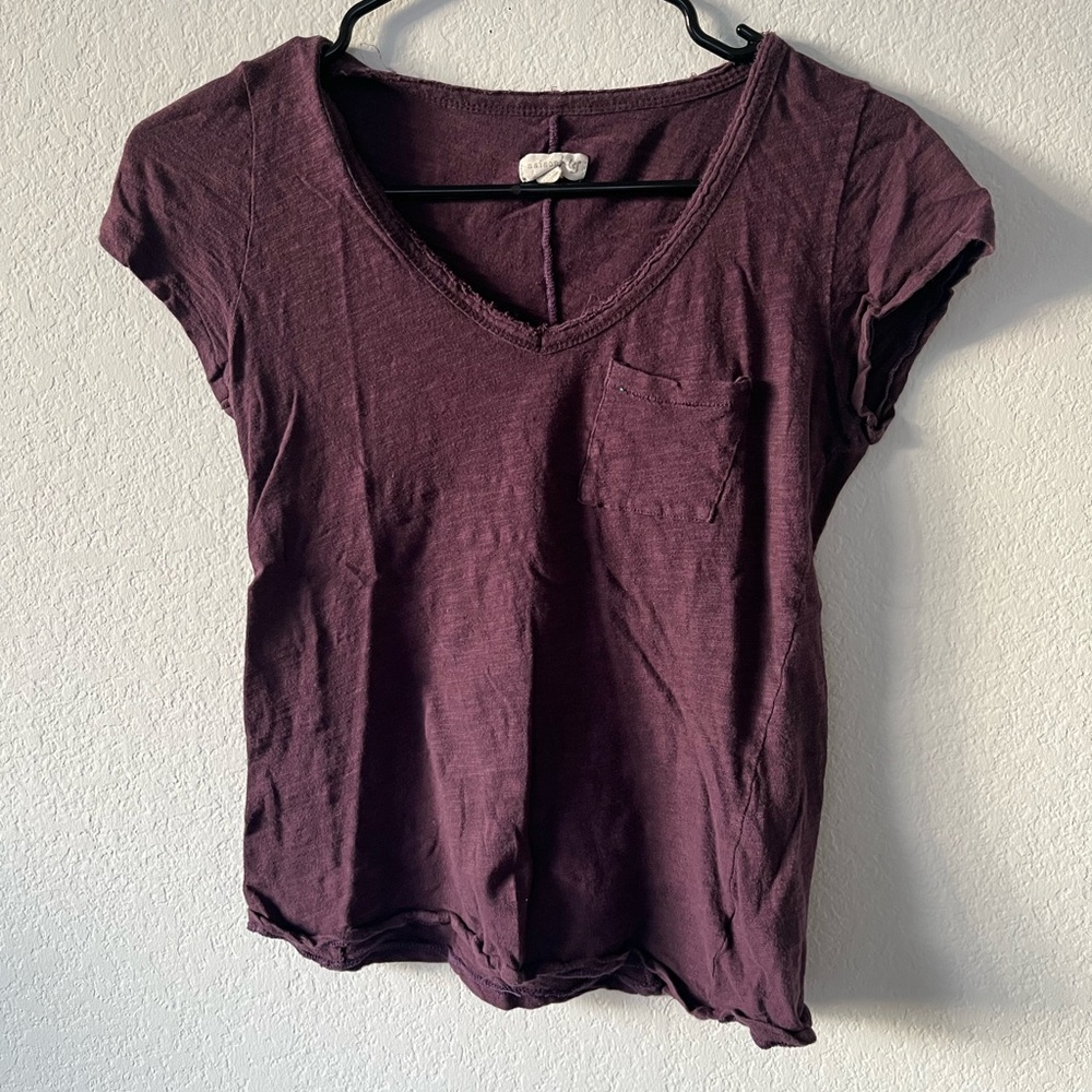 Purple V-Neck Tee Size XS